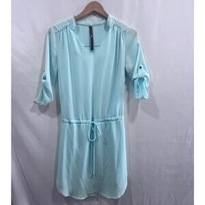 ReneeC. Women's 3/4 Sleeve Waist Tie Mini Dress Size Small‎ Beach Resortwear